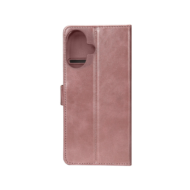 Rixus Bookcase For iPhone 16 Pink