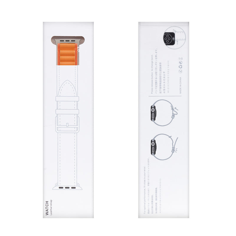 Pour Apple Watch 42mm, 44mm, 45mm, 49mm Nylon Band Alpine Loop Orange Retail Box