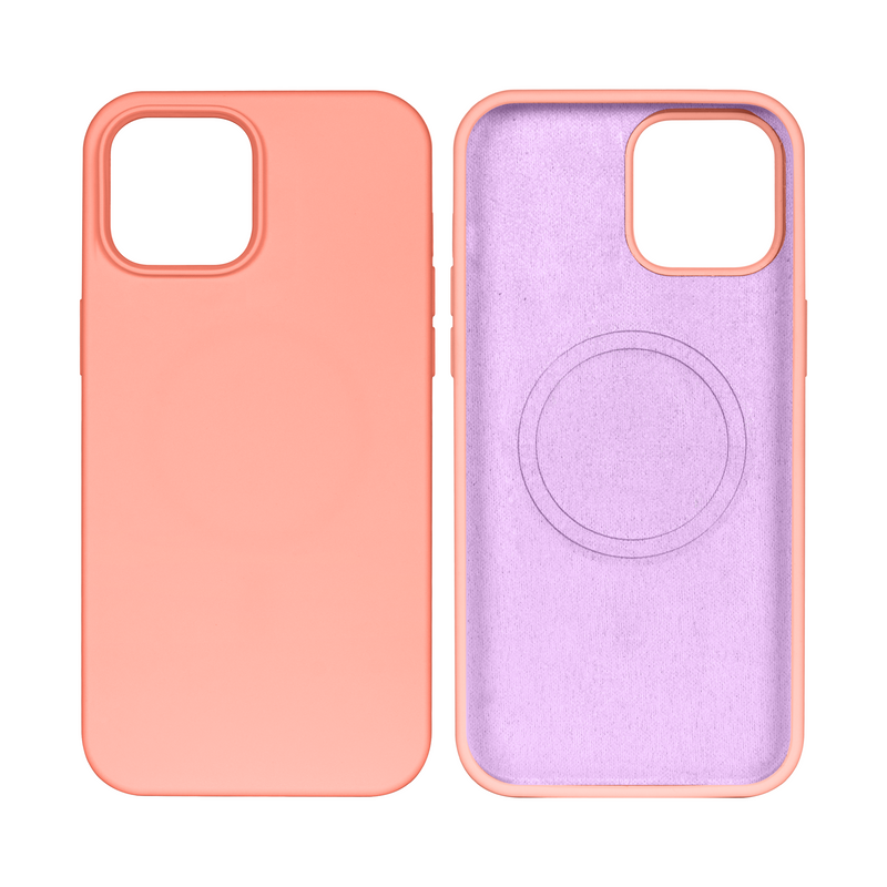 Rixus pour iPhone 12, 12 Pro Coque TPU souple avec MagSafe Rose