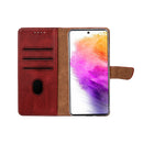 Rixus Bookcase For Samsung Galaxy A56 A566B Dark Red