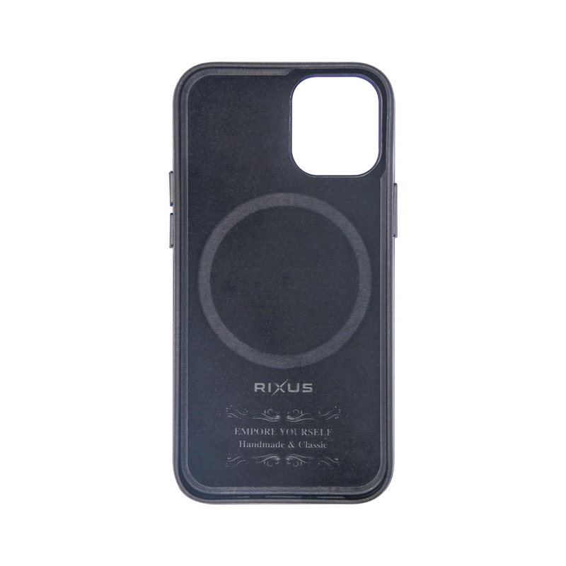 Rixus Para Funda para iPhone 15 Plus Classic 02 con MagSafe Negro