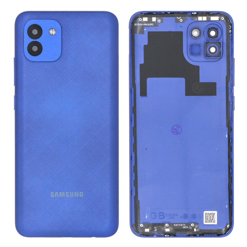 Samsung Galaxy A03 A035F Couvercle arrière bleu avec lentille (OEM)