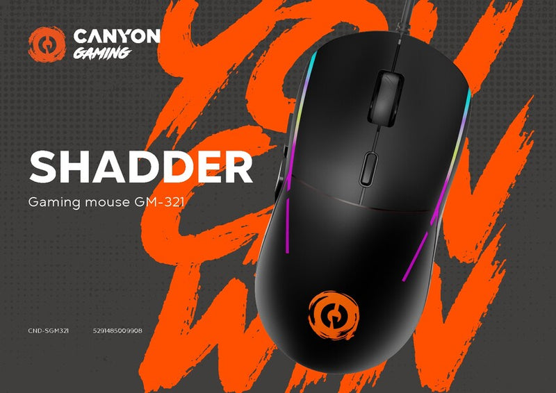 Canyon Gaming Mouse GM-321 SHADDER Black