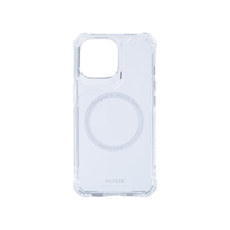 Rixus For iPhone 13 Pro Armor-X Anti Shock Case With MagSafe Transparent