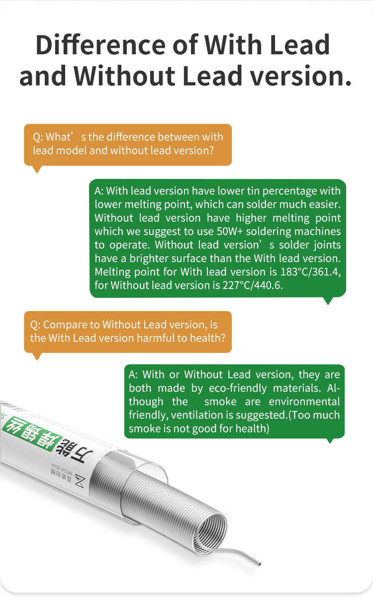 Qianli MEGA-IDEA Universal Soldering Wire 0.8Mm With Lead (Fil à souder universel 0.8Mm avec fil)