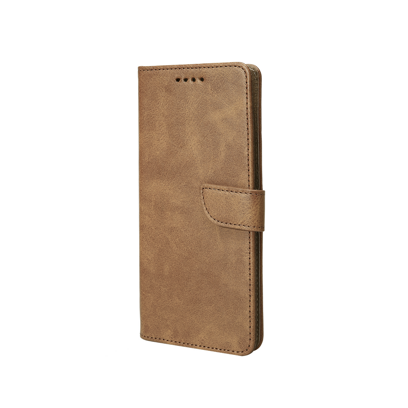 Rixus Bookcase For Samsung Galaxy S21 G991B Light Brown