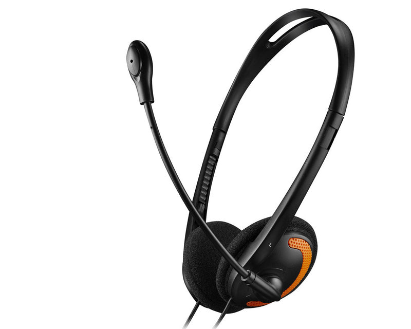 Canyon Casque PC HS-01 Mic Flat 2M Noir Orange