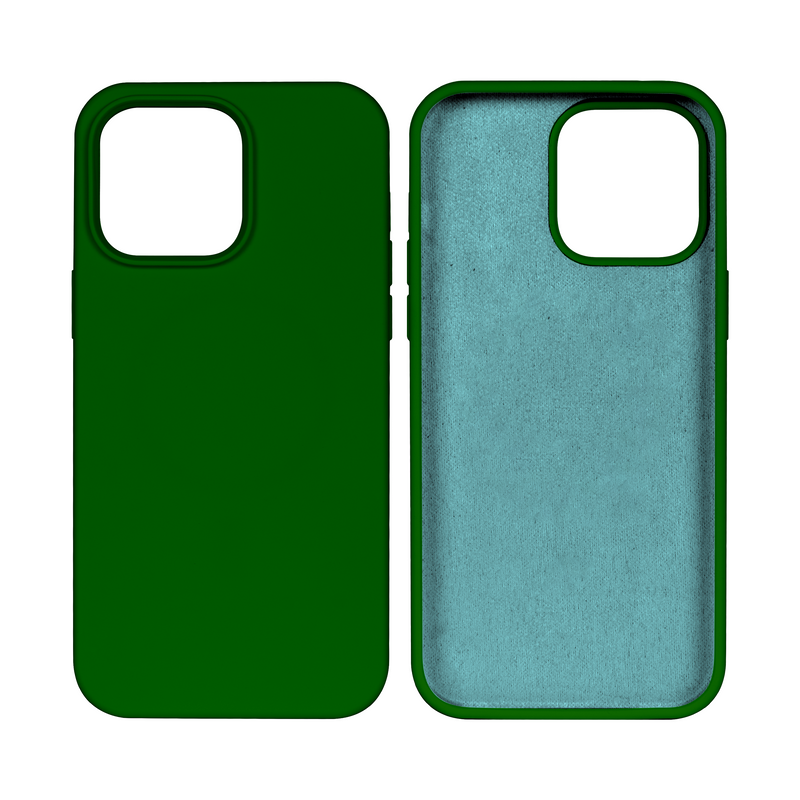 Rixus Coque TPU souple pour iPhone 15 Plus Vert foncé