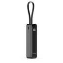 Rixus RXPB03B Digital Display Powerbank 5.000mAh With USB-C Cable Built-in Black