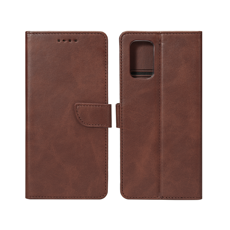 Rixus Bookcase For Samsung Galaxy A72 A725F Brown