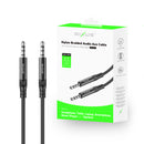 Rixus RXMU35 3.5mm AUX To 3.5mm AUX Braided Audio Cable 120CM Black