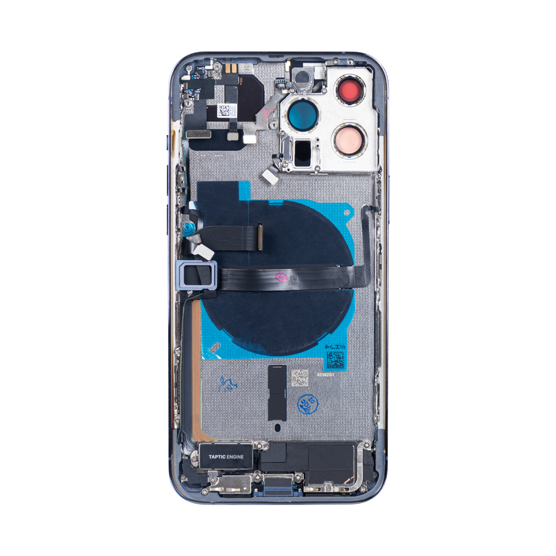 Pour iPhone 13 Pro Max Boîtier complet avec toutes les petites pièces sans batterie ni caméra arrière Sierra Blue