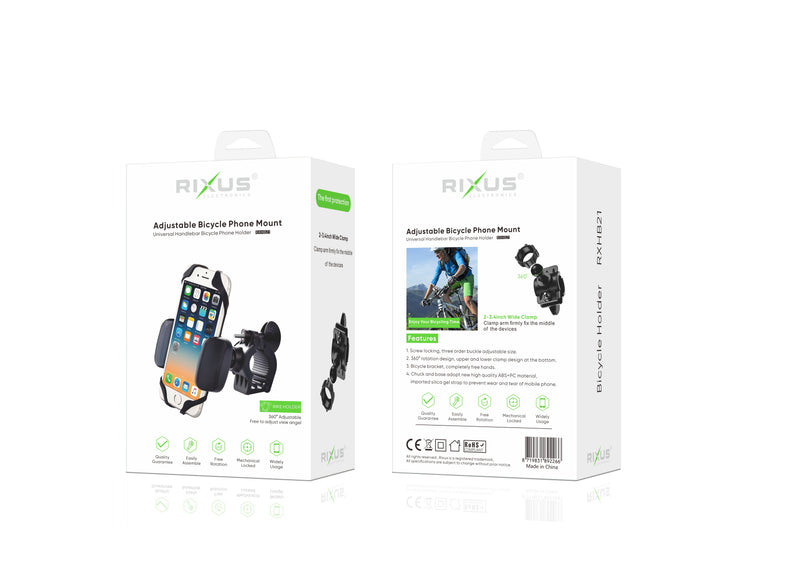 Rixus RXHB21 Adjustable Bicycle Phone Holder