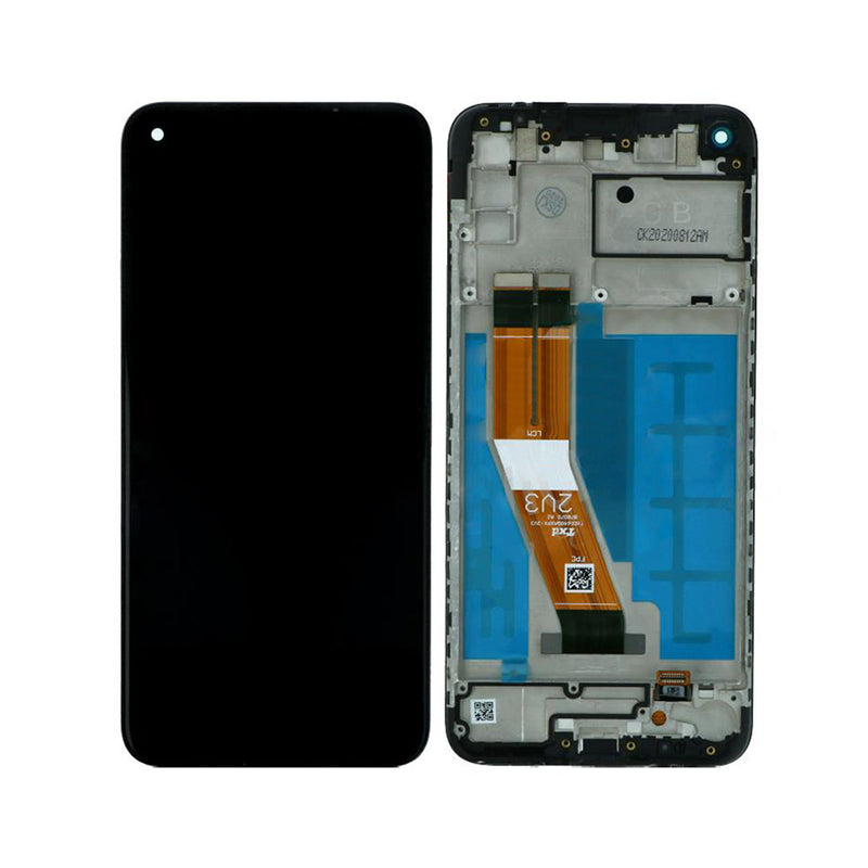 Samsung Galaxy A11 A115F Display And Digitizer With Frame Black Soft-OLED