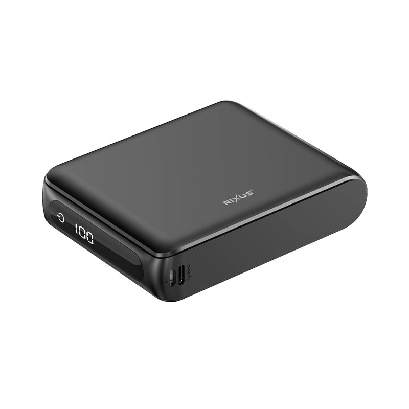 Rixus RXPB25 Compact Powerbank Digital Display 20000mAh Black