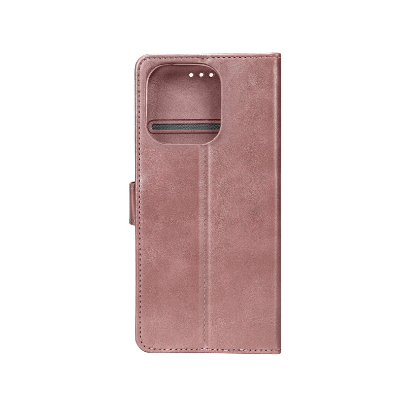 Rixus Bookcase For iPhone 16 Pro Max Pink