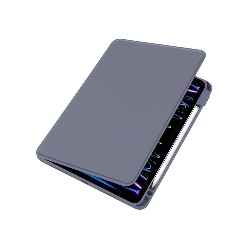 For iPad Pro 13" (2024) PU Leather Protective Case Lavender