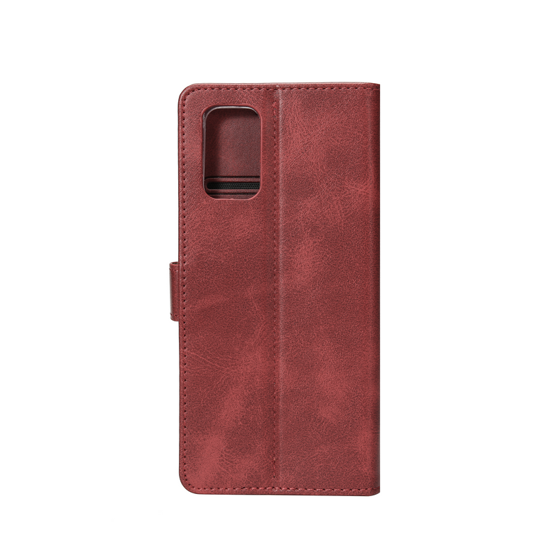 Rixus Bookcase For Samsung Galaxy A52 5G A526B Dark Red