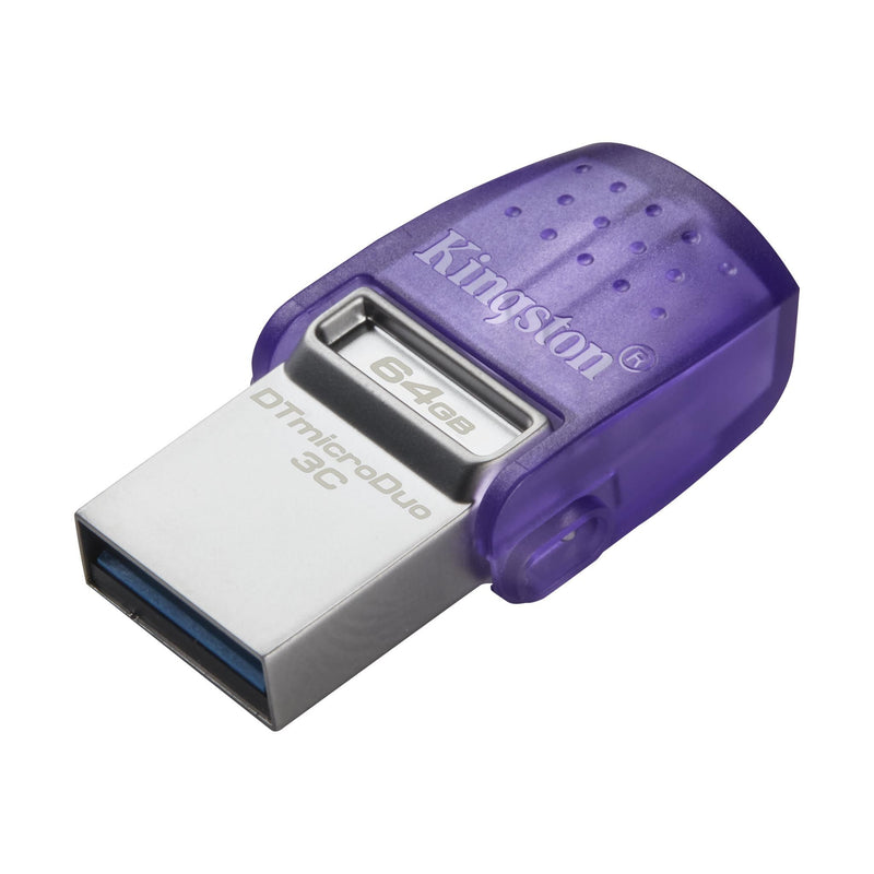 Kingston 64GB DataTraveler MicroDuo 3C 200MB/s Dual USB-A + USB-C Flash Drive