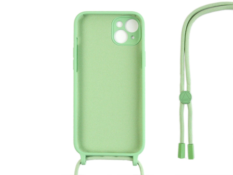 Rixus Para iPhone 14 TPU Collar Cordón Funda Matcha