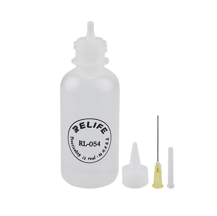 RELIFE RL-054 50ML Empty Plastic Flux Alcohol Bottle Perfume Bottle With Needle Tip