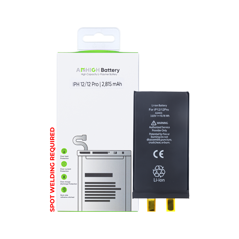 For iPhone 12 / 12 Pro Battery (Spot Welding Required) 2815mAh No BMS / IC