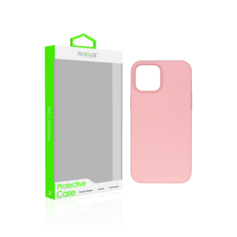 Rixus For iPhone 14 Pro Soft TPU Phone Case With MagSafe Pink