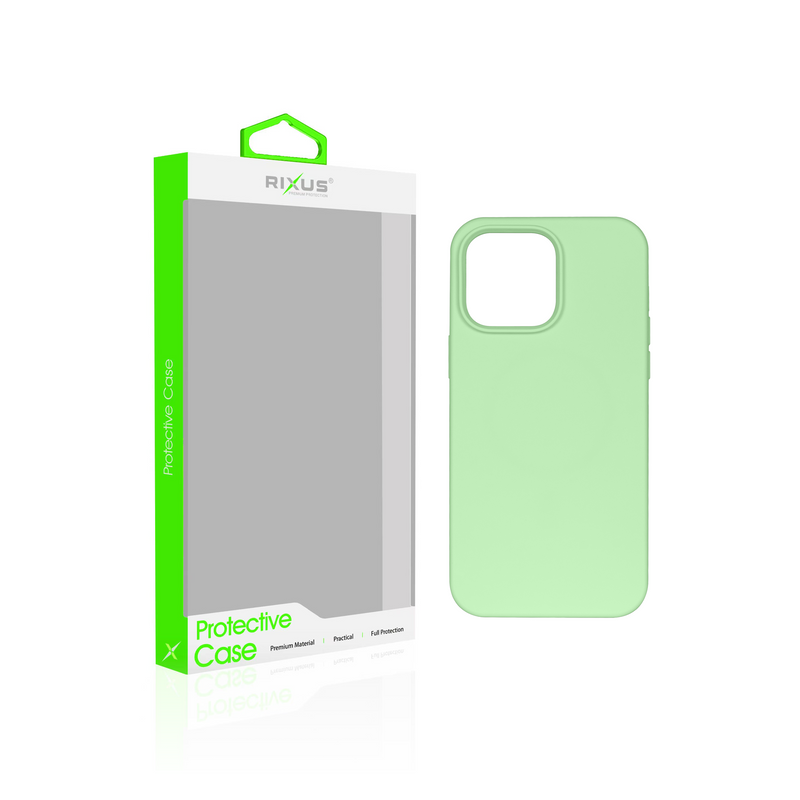 Rixus Coque pour iPhone 15 Pro Max en TPU souple Vert Matcha