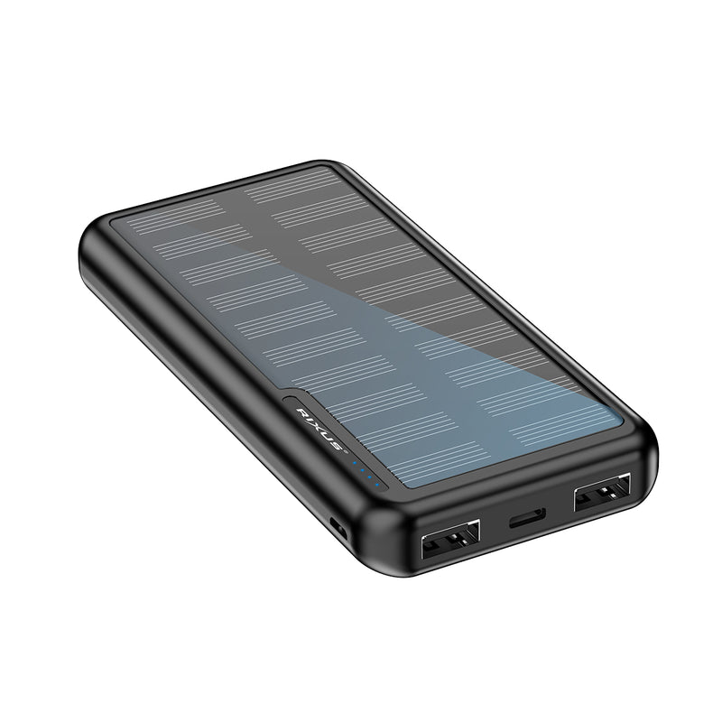 Rixus RXPB45 Solar Powerbank 10000 mAh Black