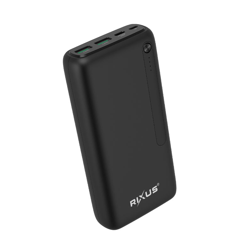 Rixus RXPB38B Banque d'alimentation haute capacité 30.000mAh Noir