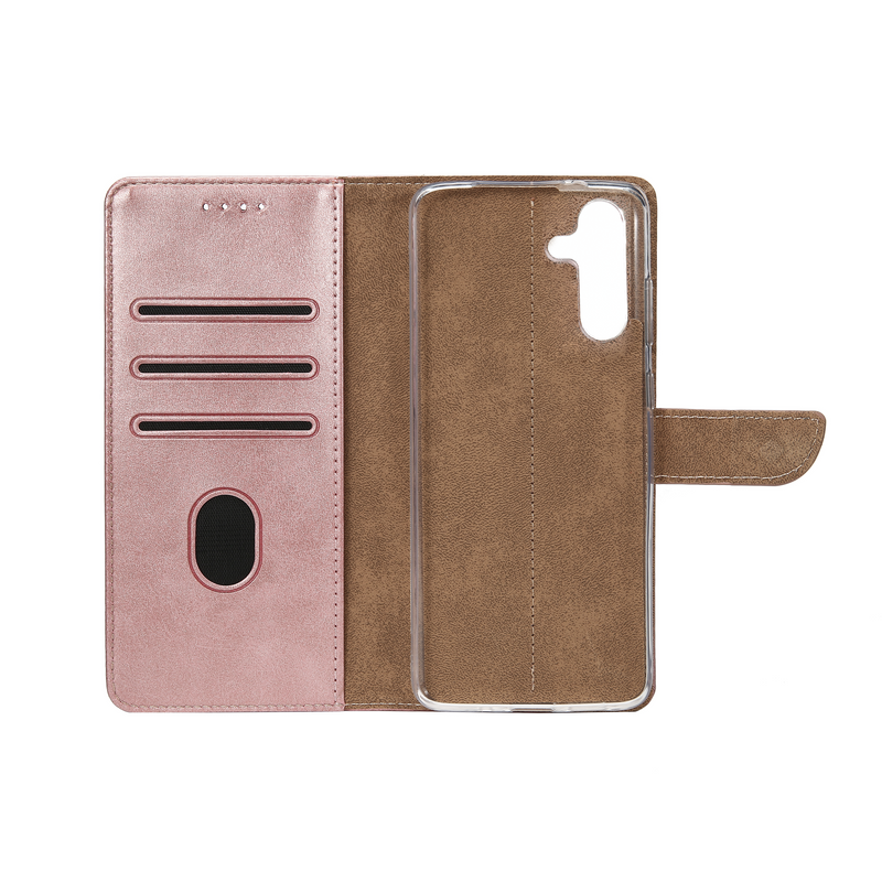 Rixus Bookcase For Samsung Galaxy A16 A166E Pink