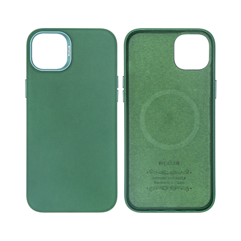 Coque Rixus pour iPhone 15 Pro Max Classic 02 avec MagSafe Vert