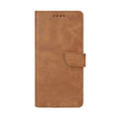 Rixus Bookcase For Samsung Galaxy S25 Plus S936B Light Brown
