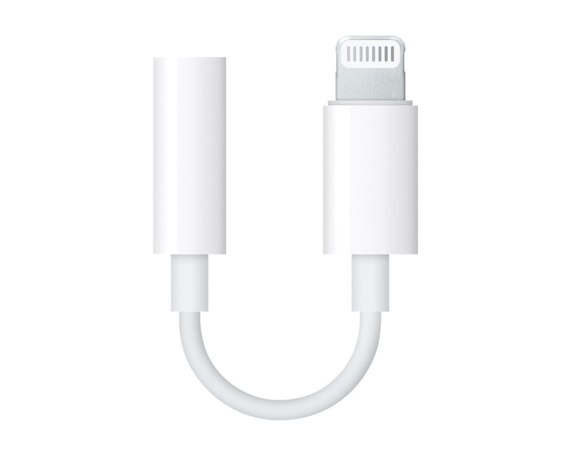 Apple Adaptateur Lightning vers Jack 3.5mm 5cm Blanc (MMX62ZM/A)