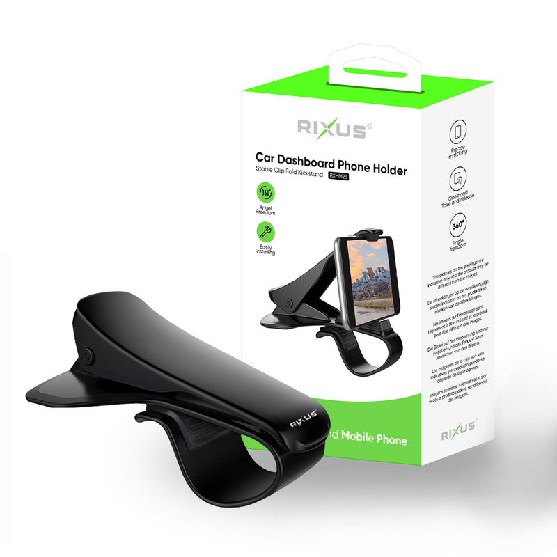 Rixus RXHM23 Support de téléphone pour tableau de bord de voiture Noir