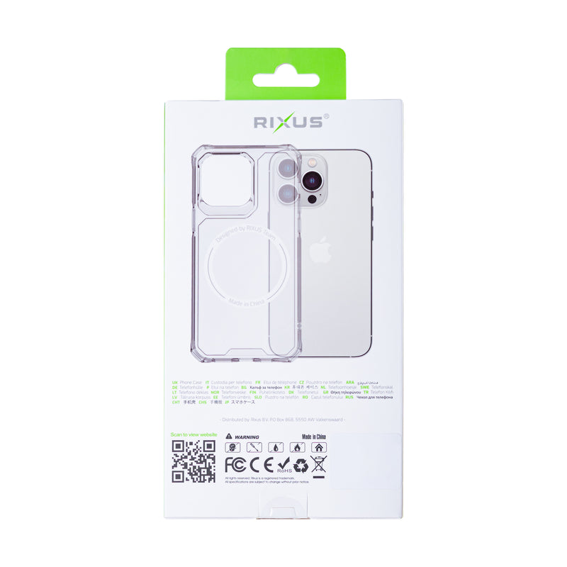 Rixus For iPhone 11 Pro Armor-X Anti Shock Case With MagSafe Transparent