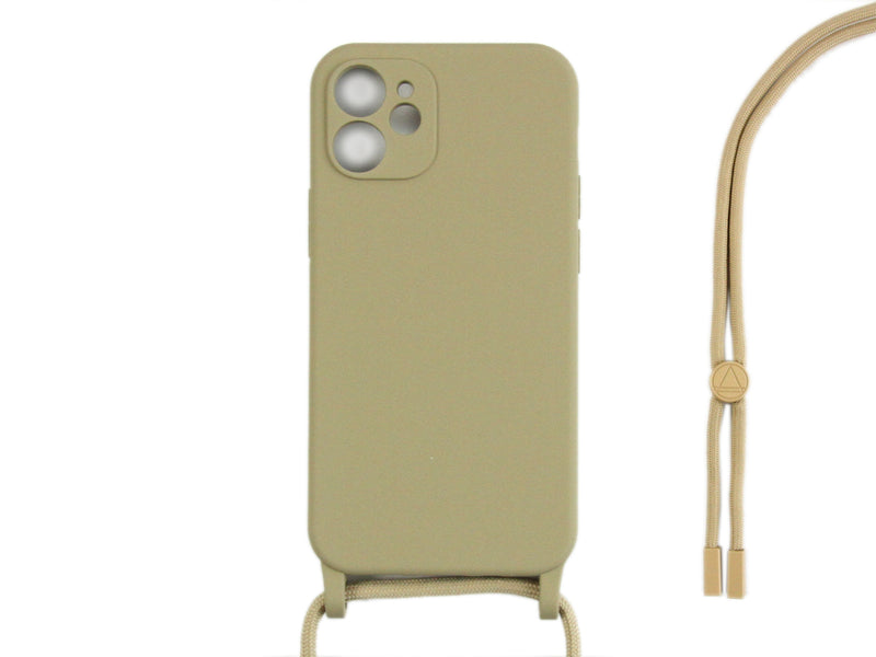 Rixus Para iPhone 11 TPU Collar Cordón Funda Oro