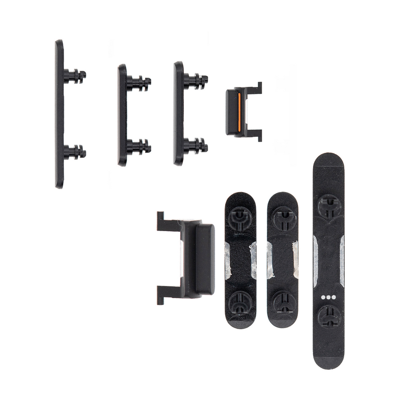 Para Juego Botones iPhone Xr Negro (4pc)