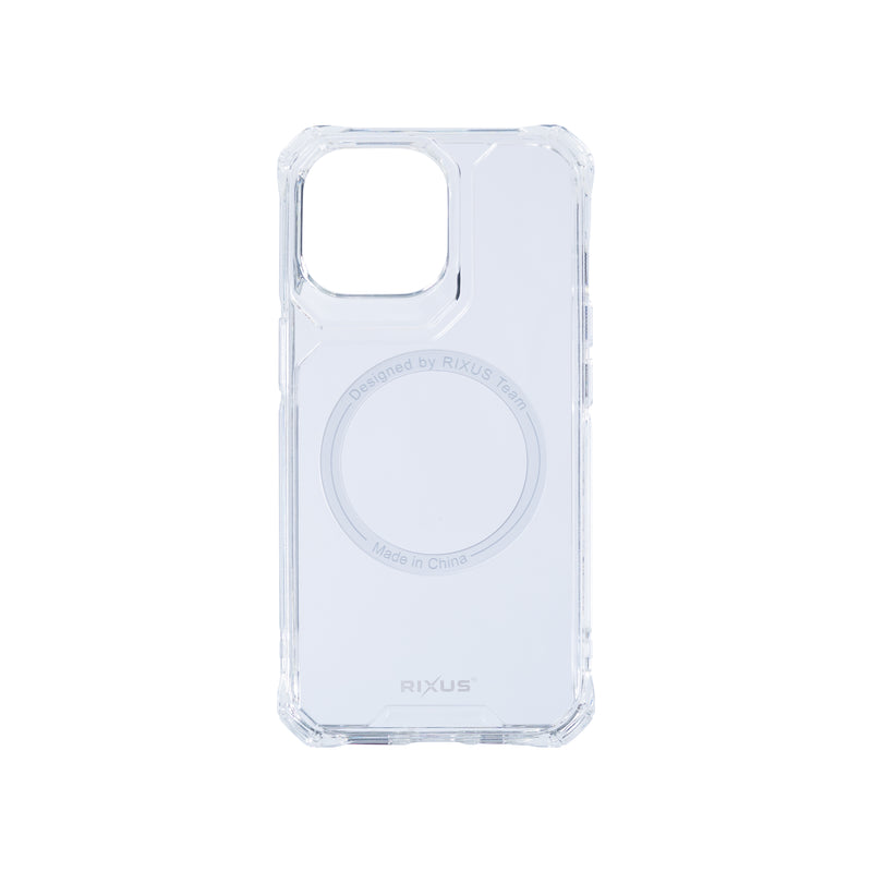 Rixus For iPhone 14 Pro Armor-X Anti Shock Case With MagSafe Transparent