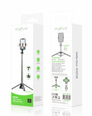 Rixus RXSF08 Aluminum High Quality Selfie Stick With Double Led Light Black