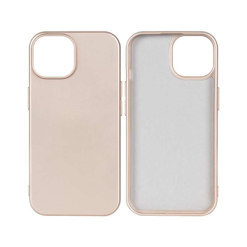 Rixus Para Funda de TPU suave para iPhone 15 Oro