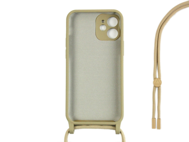 Rixus Para iPhone 11 TPU Collar Cordón Funda Oro