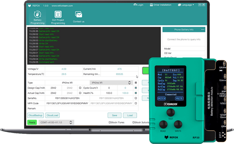 REFOX RP30 Programador restaurador multifunción Para iPhone