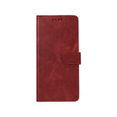 Rixus Bookcase For iPhone 16 Plus Dark Red