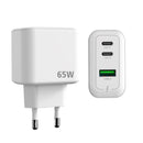 Rixus RXHC67 65W GaN Multi Port Power Adapter White