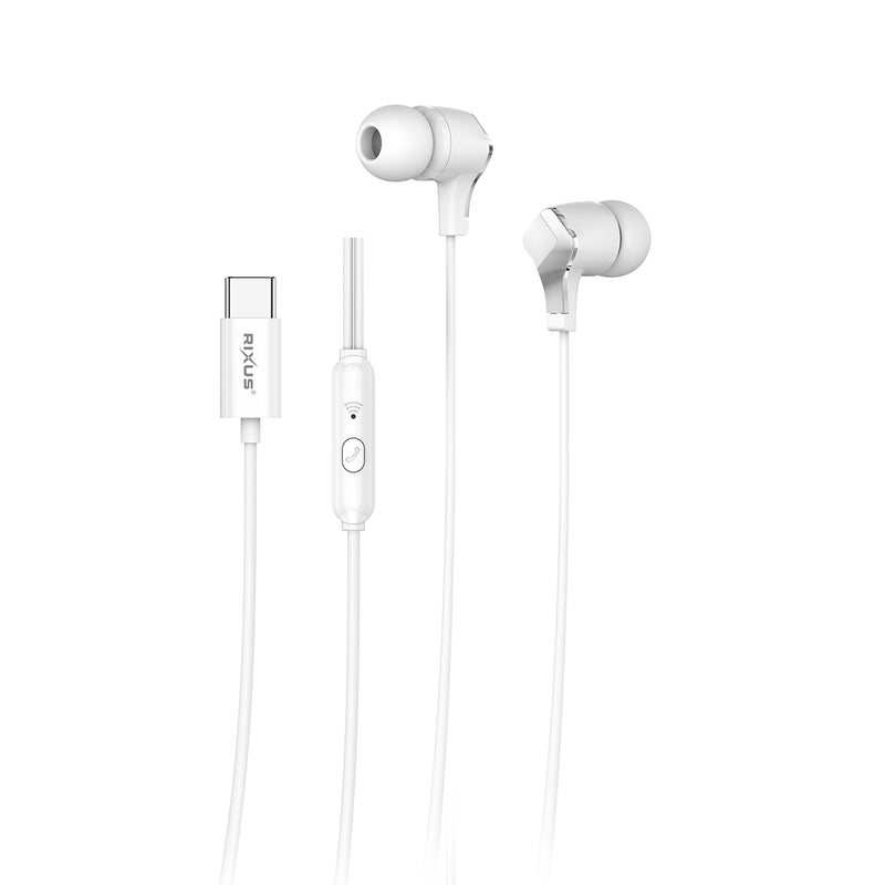 Rixus RXHD18C Stereo In-Ear Type-C Earphone