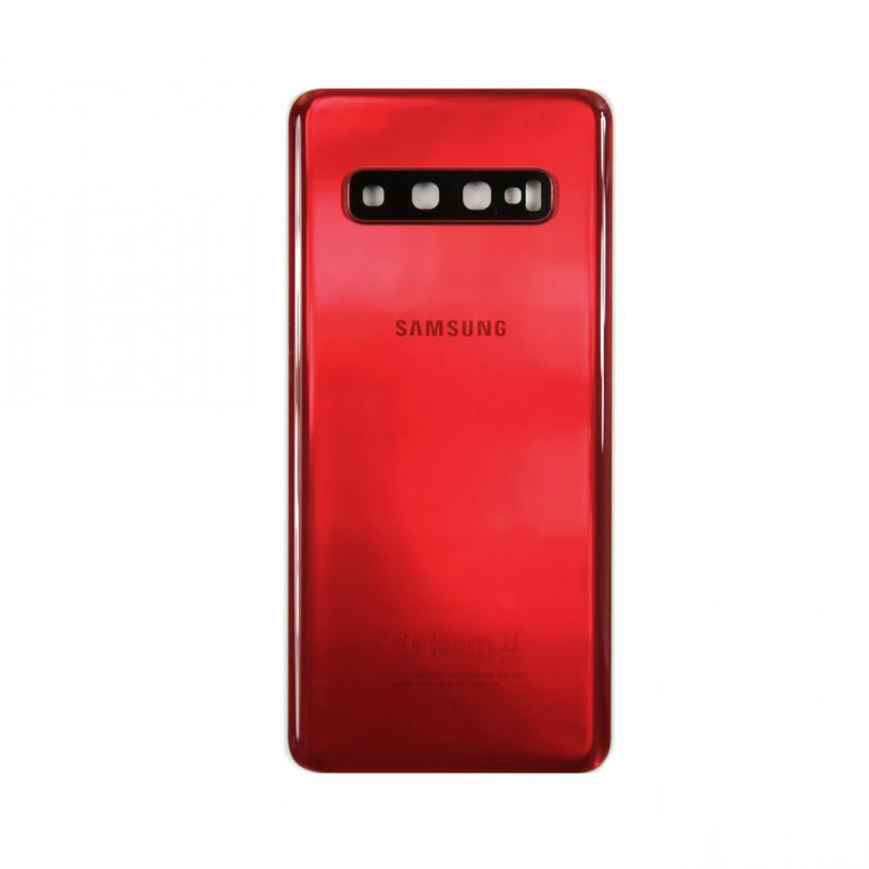 Samsung Galaxy S10 G973F Tapa Trasera Rojo Cardenal Con Lente (OEM)