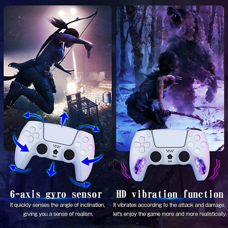 Pour manette de jeu Bluetooth sans fil PlayStation 4 T28 Blanc