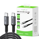 Rixus RXUC05 USB-C 2.0 To USB-C Cable 200CM 100W Space Gray
