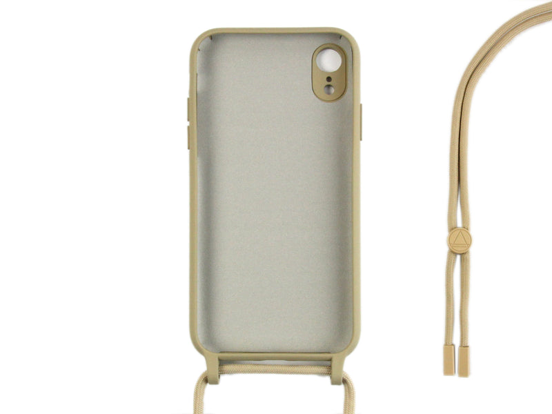 Rixus Para iPhone XR TPU Collar Cord Cover Oro